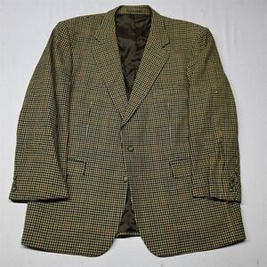 Linea Domizia 48L Big Houndstooth Wool Cashmere Flannel Blazer Suit Jacket Coat
